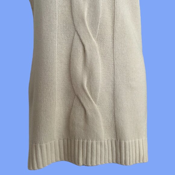 Akris Punto Cashmere Wool Blend Sweater Vest Long L High Neck - Picture 8 of 15